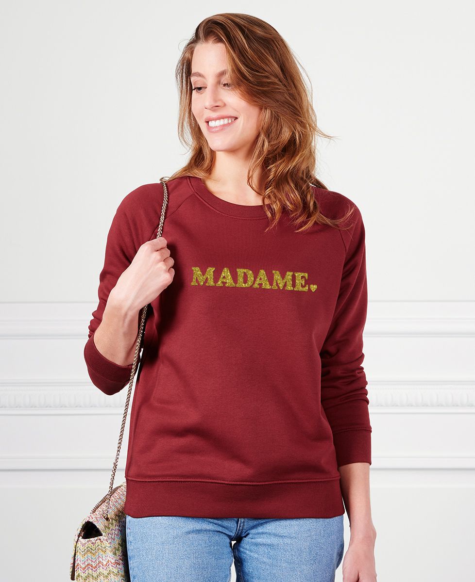 Sweatshirt femme Madame (effet pailettes)
