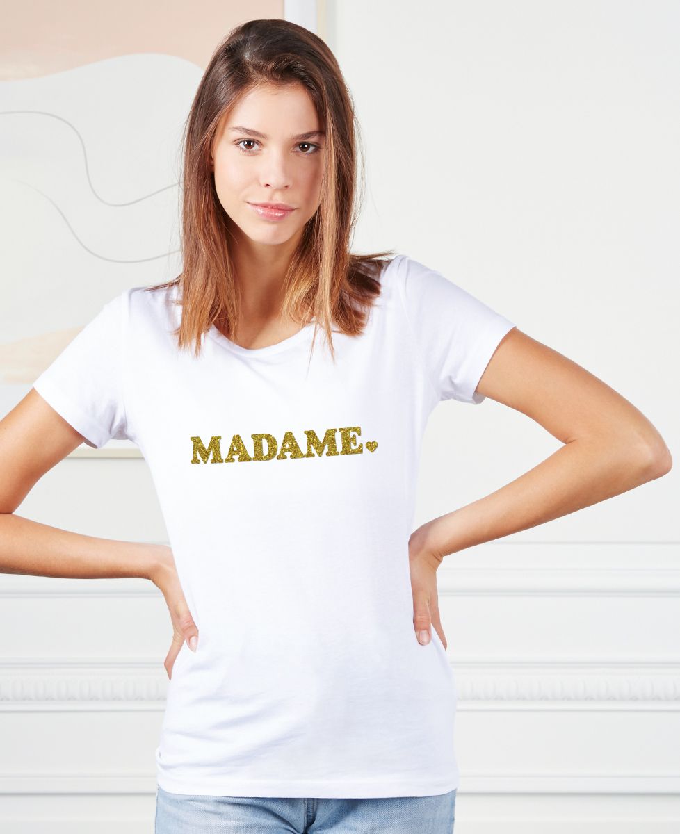 T-shirt femme Madame (effet paillettes)