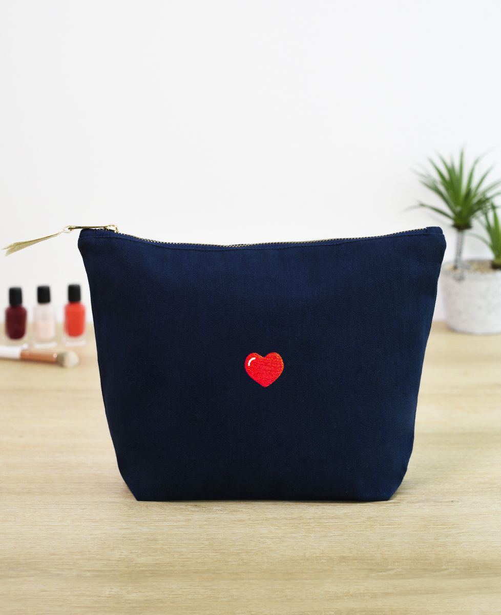Täschchen Herz (gestickt) - Geschenke für Paare