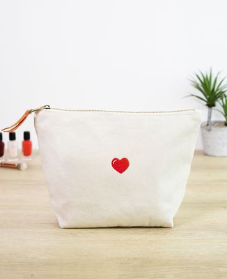 Pouches & makeup bags Heart (embroidered) - Couple gifts
