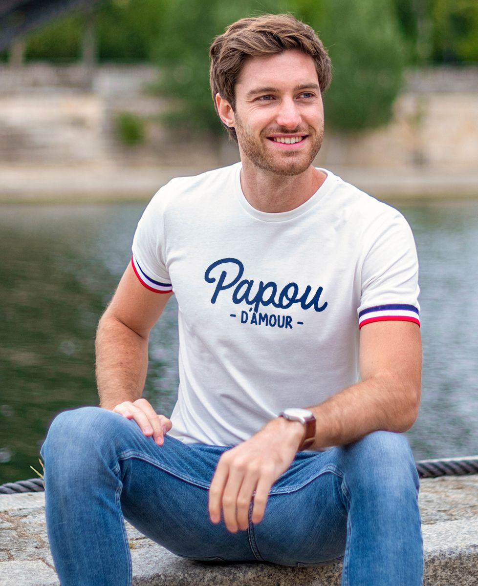 T-shirt homme recyclé Filgood Papou d'amour