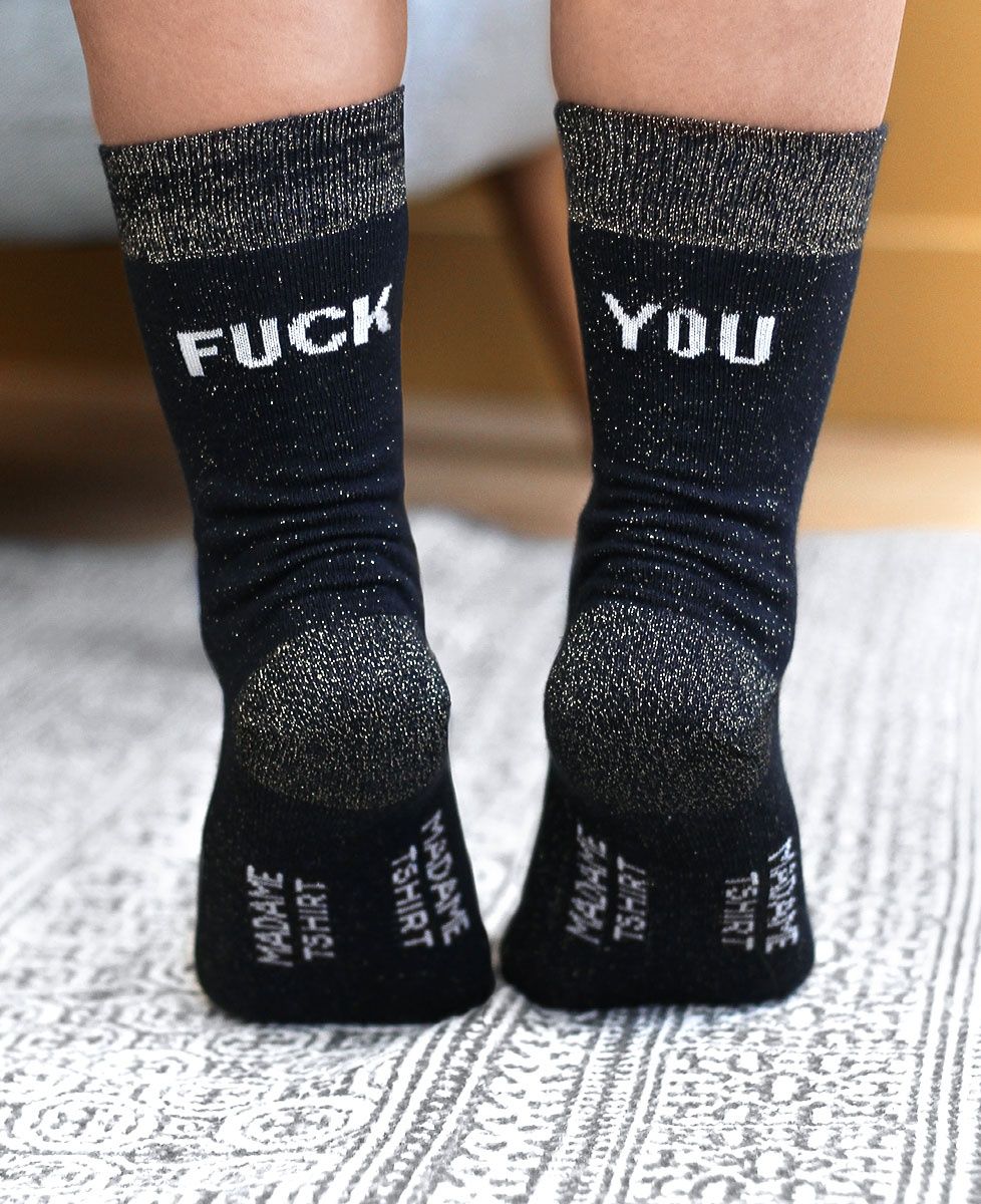 Chaussettes femme Fuck you - Cadeaux Couple