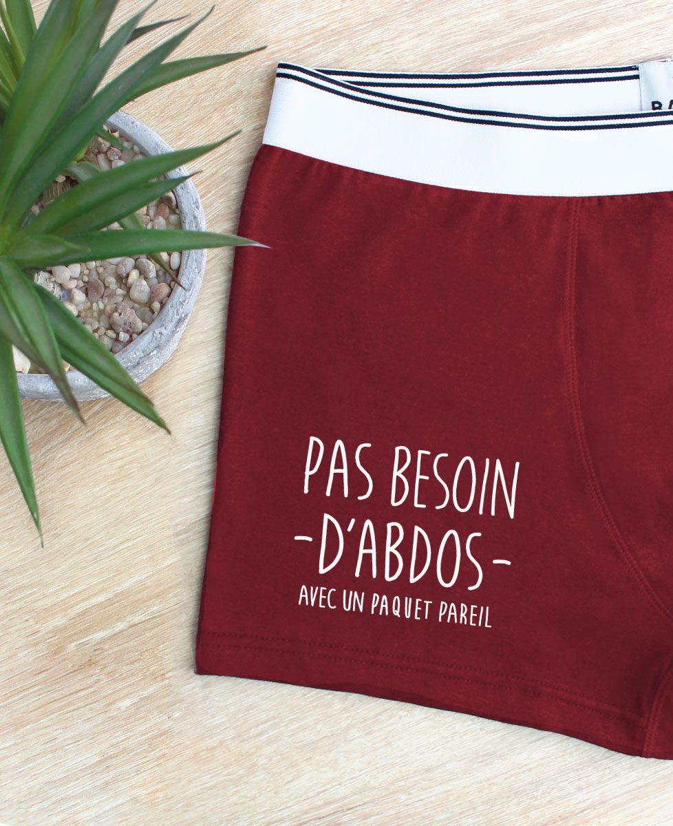Boxer Pas besoin d'abdos avec un paquet pareil