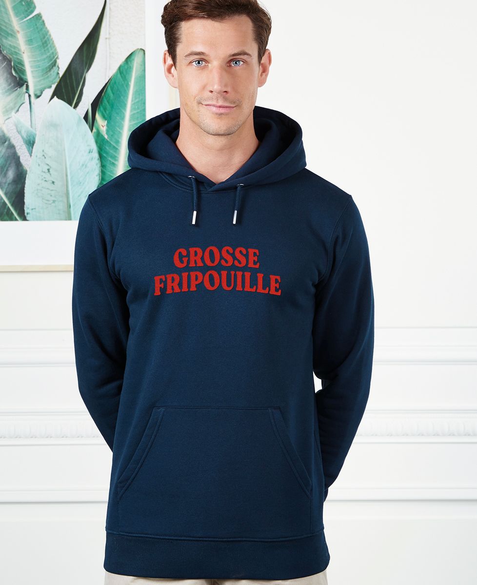 Hoodie homme Grosse fripouille (effet velours) - Cadeaux Papa