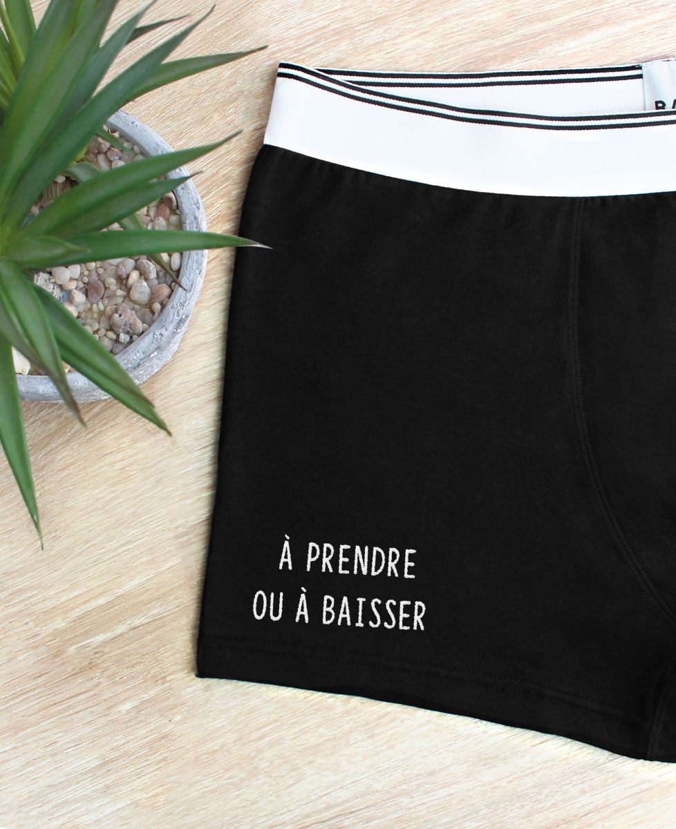 Boxer À prendre ou à baisser (brodé)