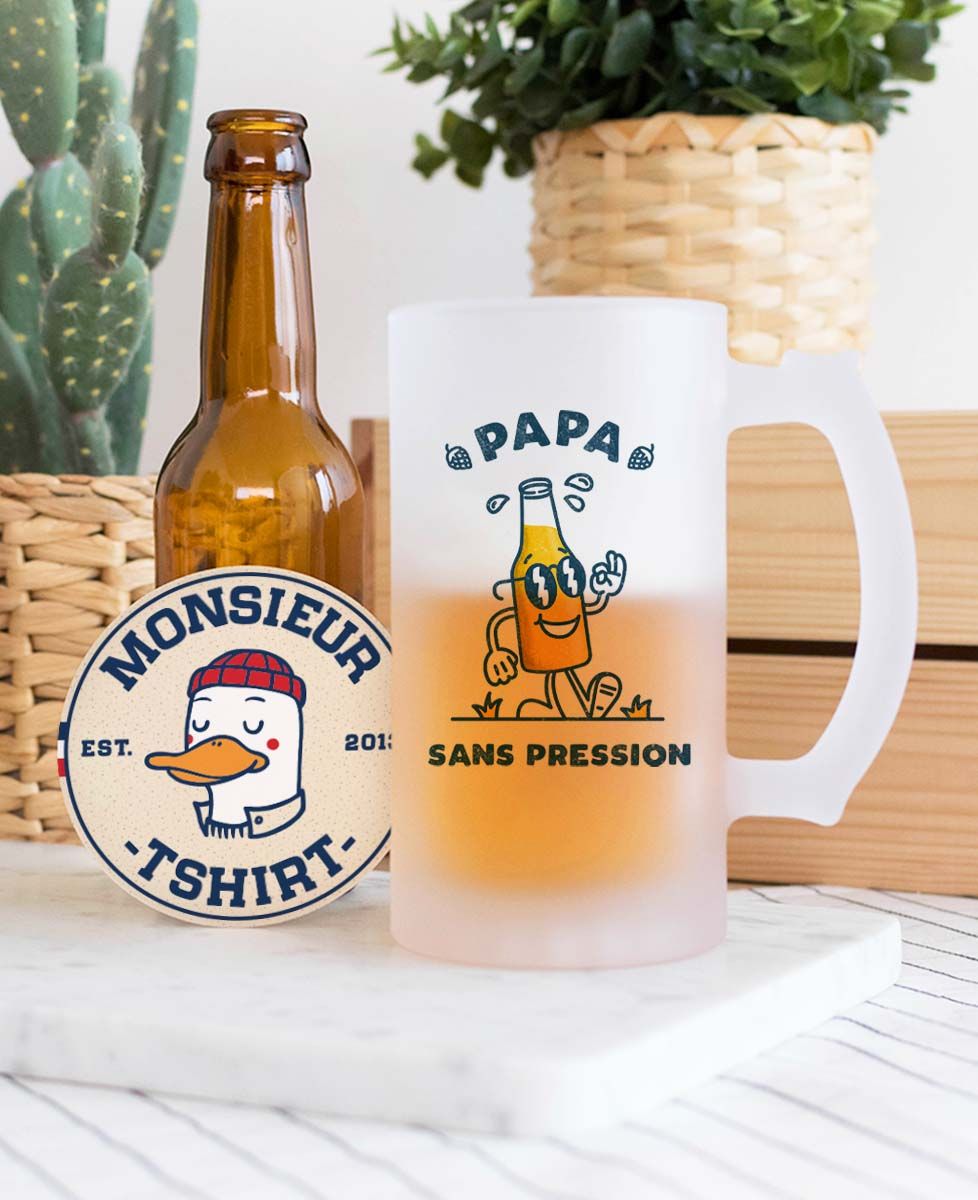 Chope de bière Papa sans pression - Apéro