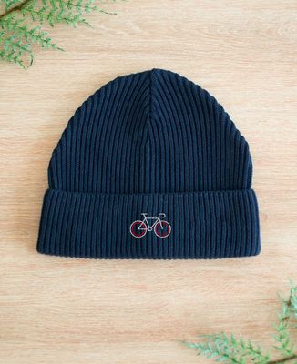 Winter hat Red, white & blue bicycle (embroidered) - Sport, Bike