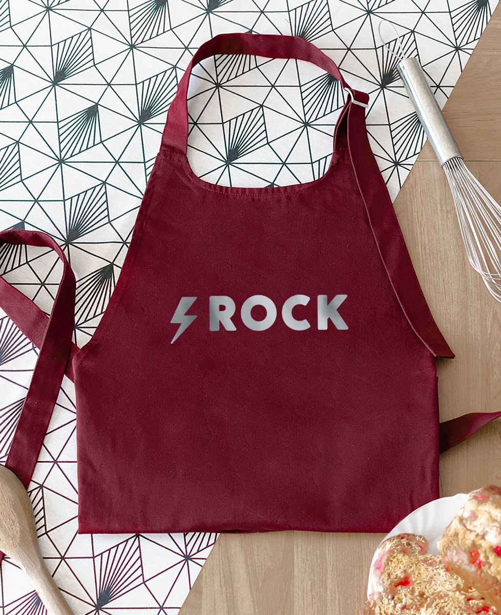 Tablier à poche Rock (effet argenté) - Apéro