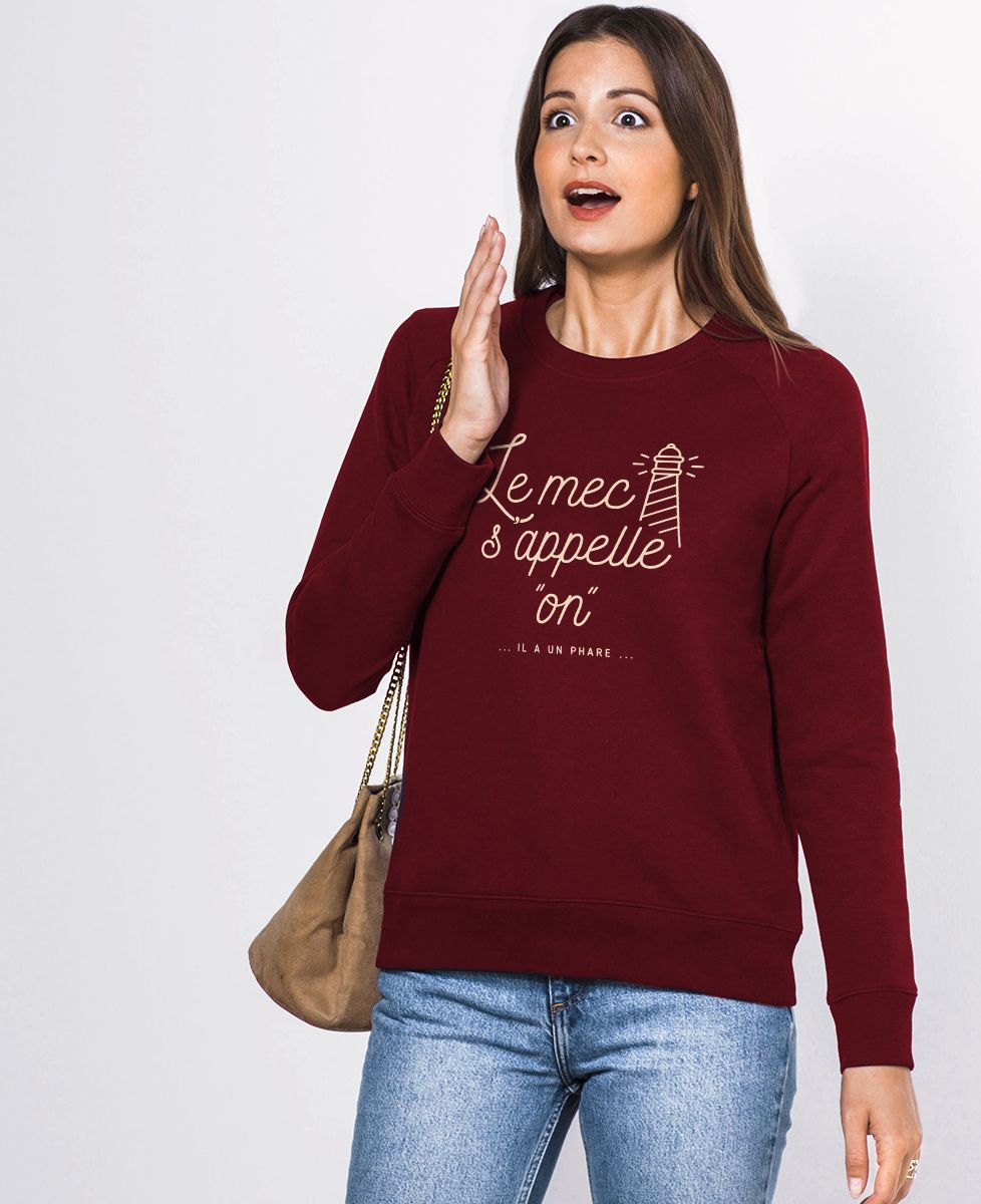 Sweatshirt femme Le mec s'appelle On