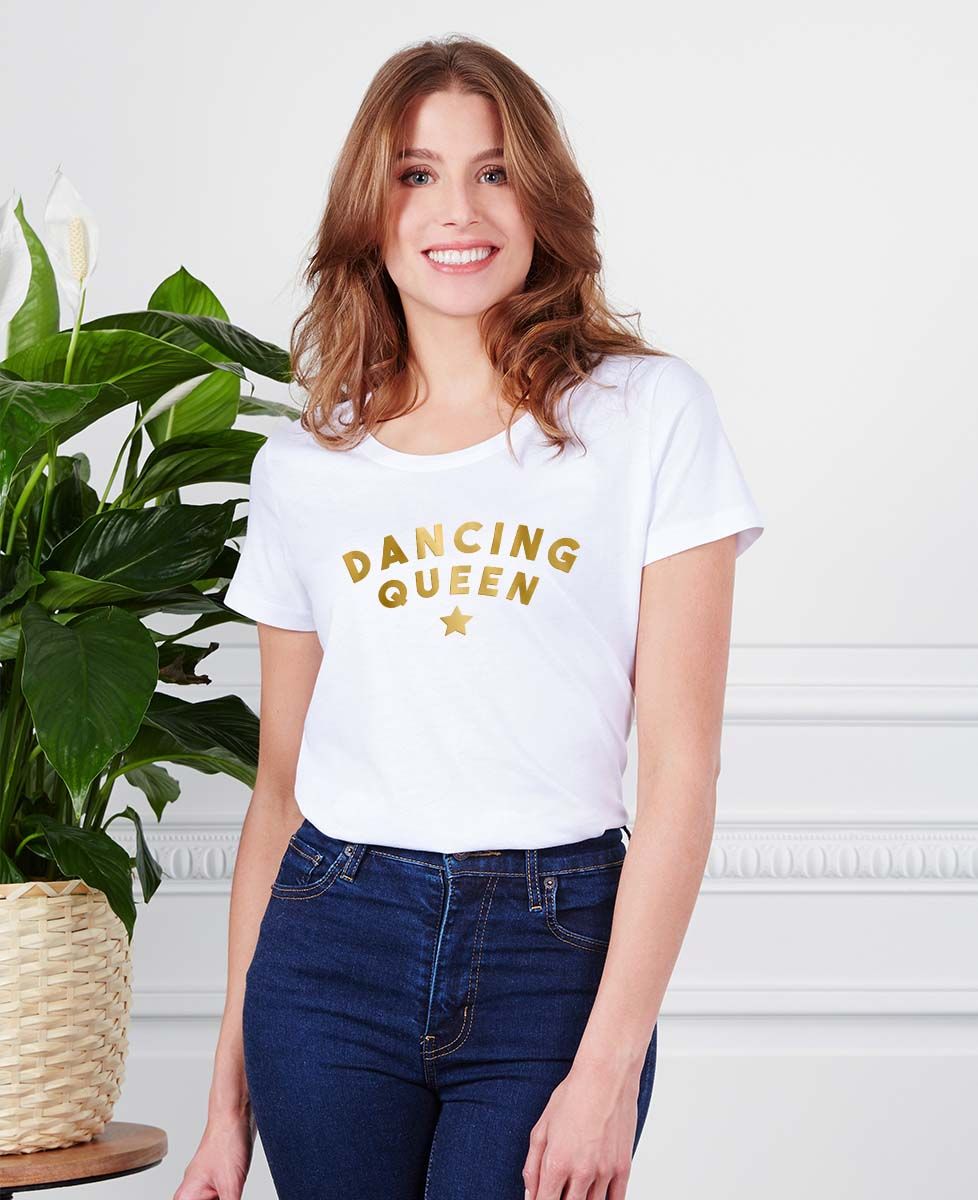 T-shirt femme Dancing queen (effet doré) - Apéro