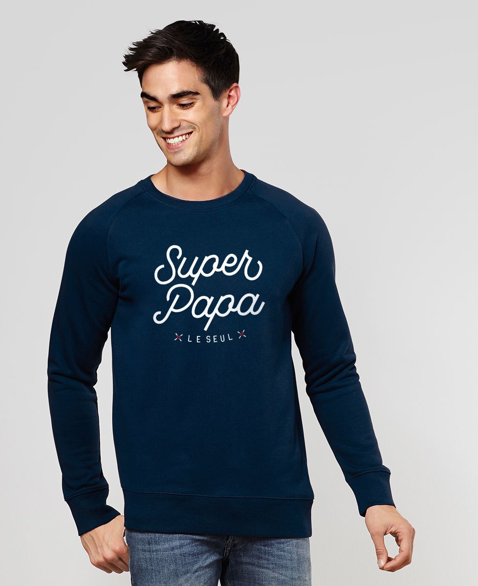 Sweatshirt homme Super Papa - Cadeaux Papa