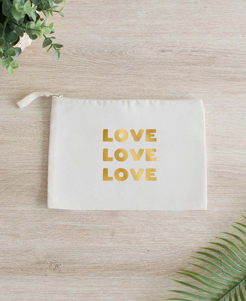 Pochette Love love love (effet doré) - Cadeaux Maman, Apéro
