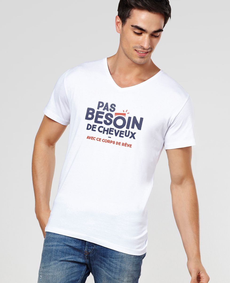 T-Shirt homme Pas besoin de cheveux