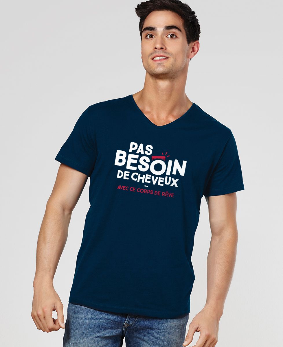 T-Shirt homme Pas besoin de cheveux
