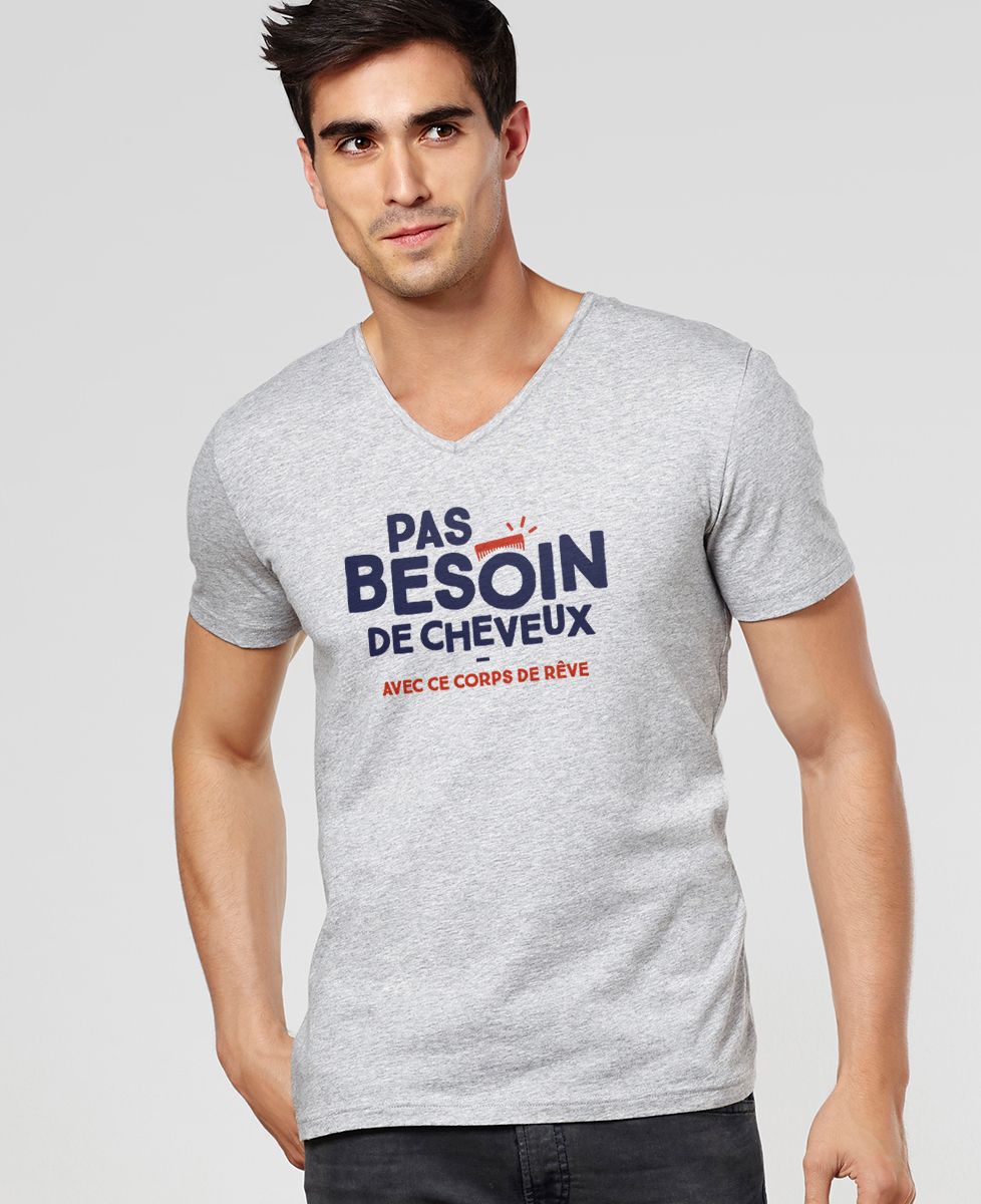 T-Shirt homme Pas besoin de cheveux
