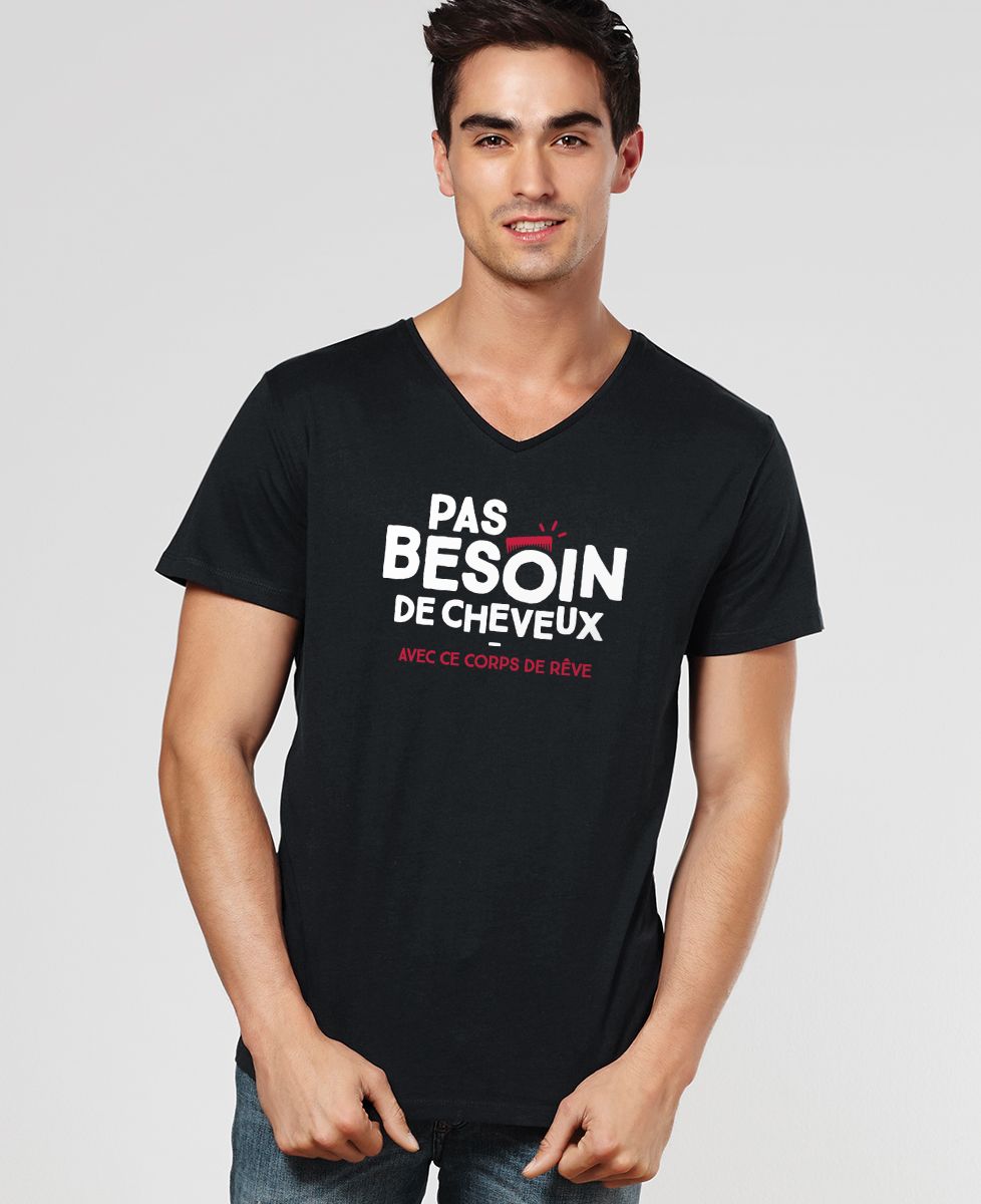 T-Shirt homme Pas besoin de cheveux