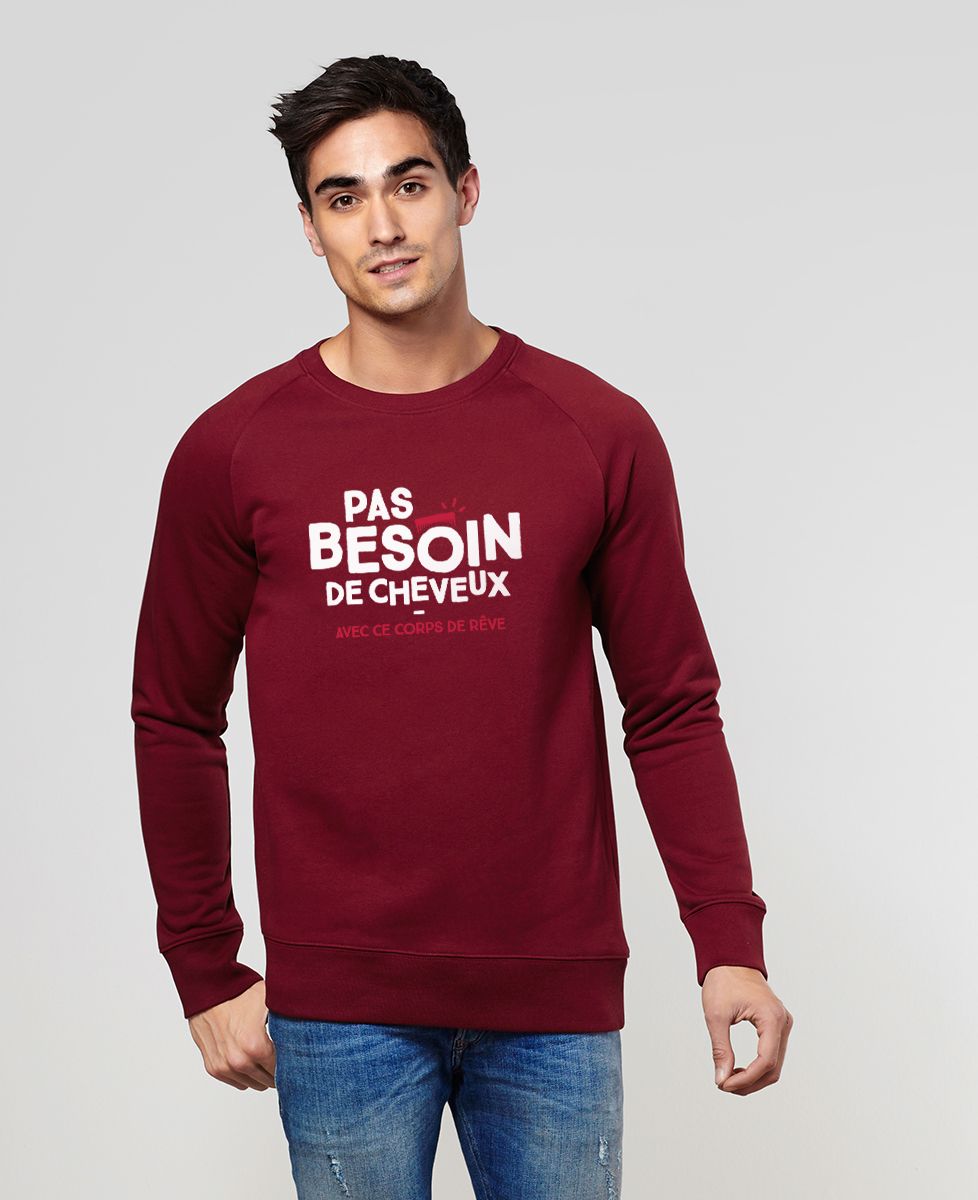 Sweatshirt homme Pas besoin de cheveux