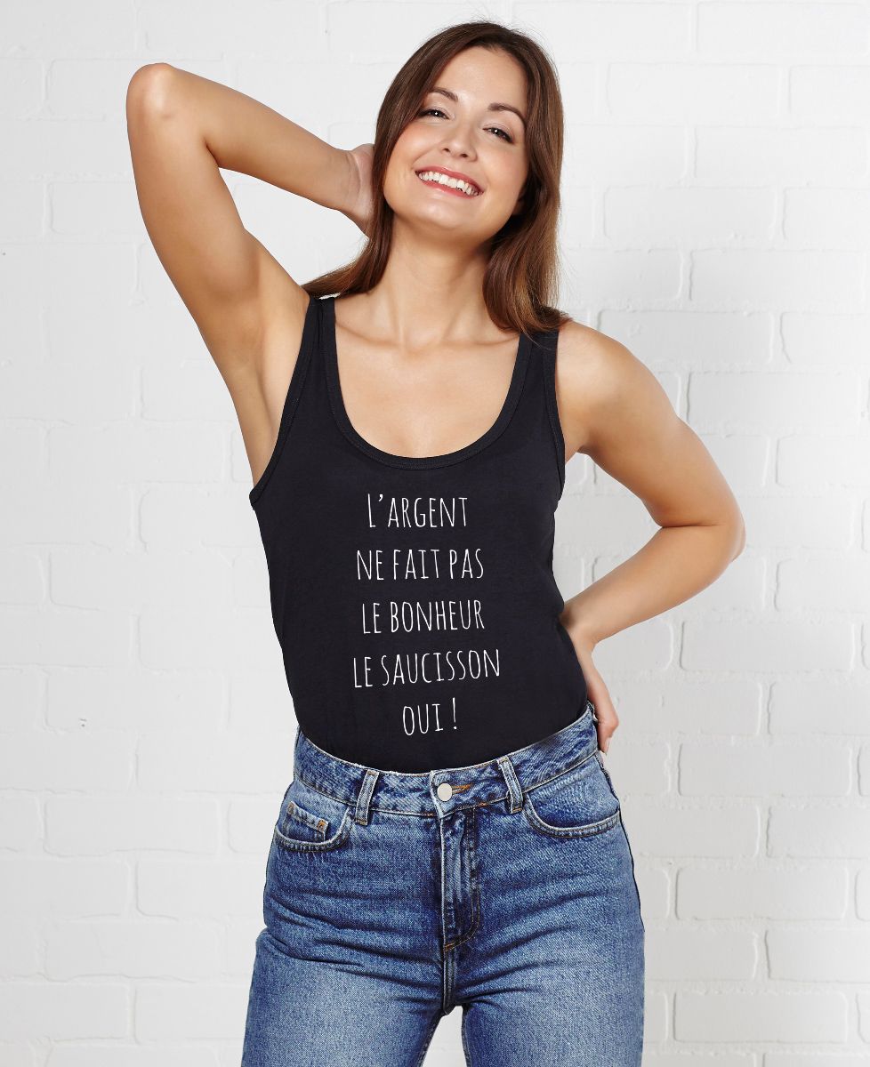 Débardeur femme L'argent ne fait pas le bonheur