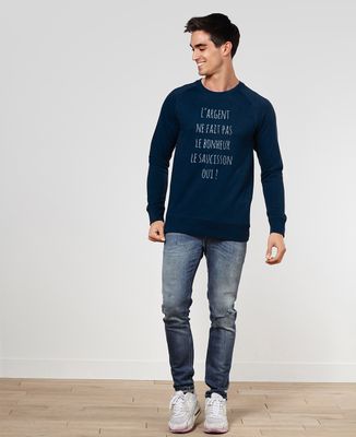 Sweatshirt homme L'argent ne fait pas le bonheur