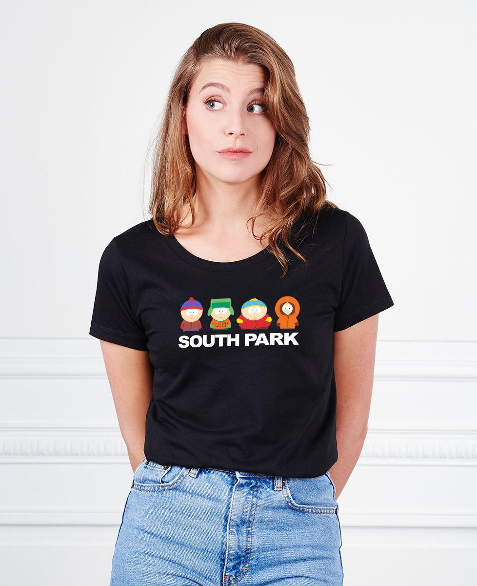 Dames-T-shirt 4 personages (South Park)