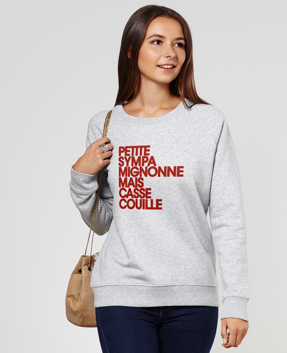 Sweatshirt femme Petite Sympa - Cadeau Soeur, EVJF