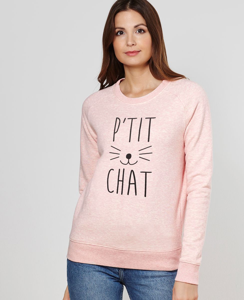 Sweatshirt femme P'tit chat