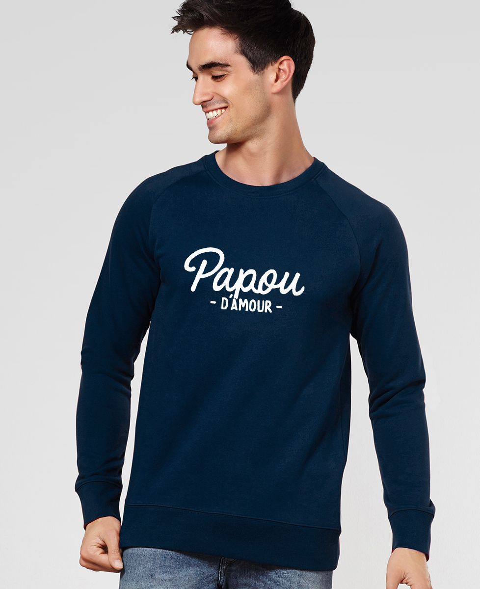 Sweatshirt homme Papou d'amour