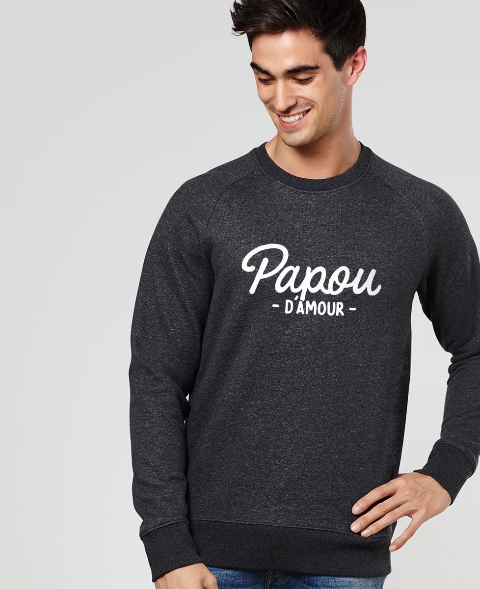 Sweatshirt homme Papou d'amour