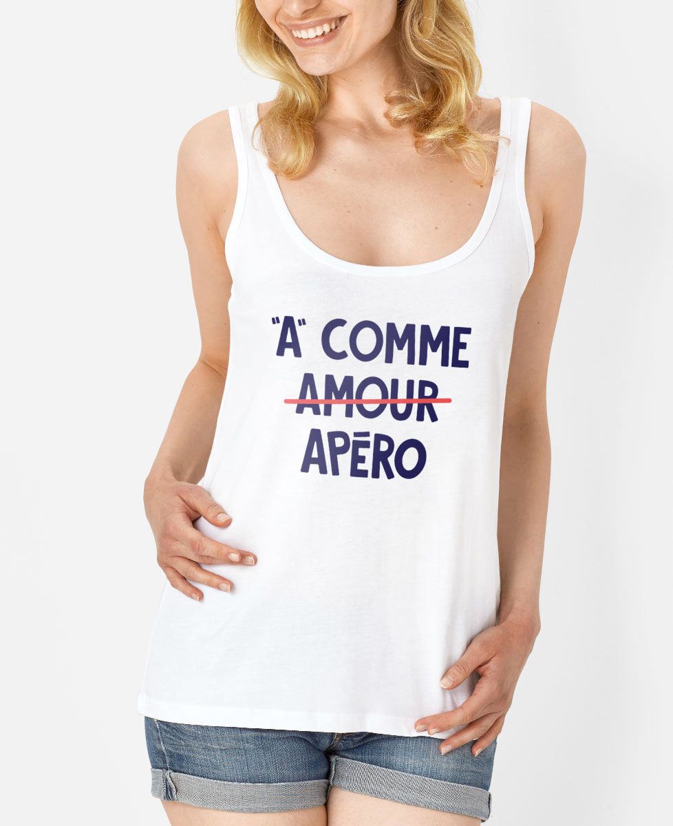 Débardeur femme A comme apéro