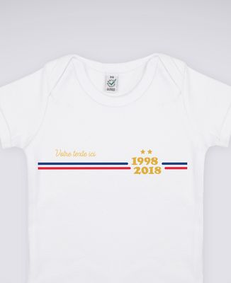 T-Shirt bébé Supporter France personnalisé