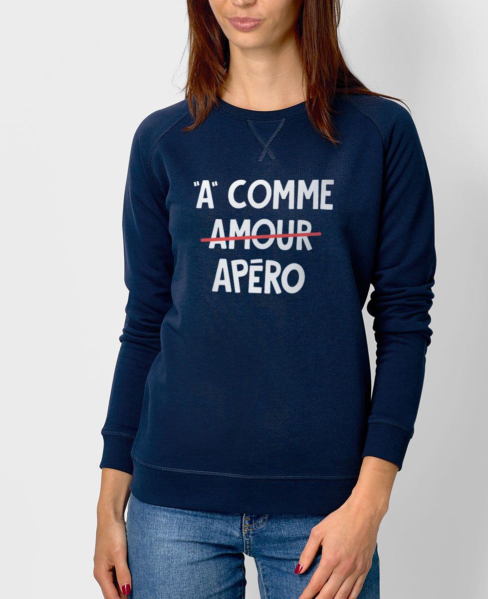 Sweatshirt femme A comme apéro