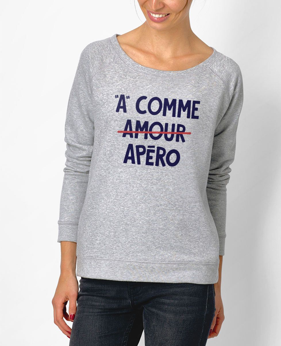 Sweatshirt femme A comme apéro