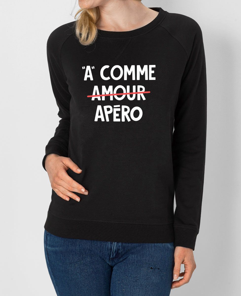 Sweatshirt femme A comme apéro