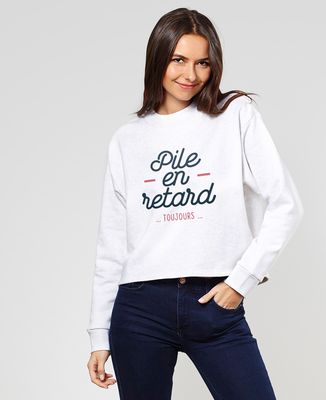 Sweatshirt femme Pile en retard