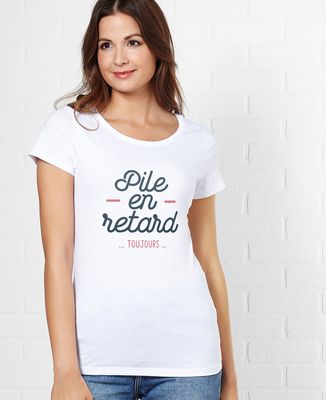 T-Shirt femme Pile en retard