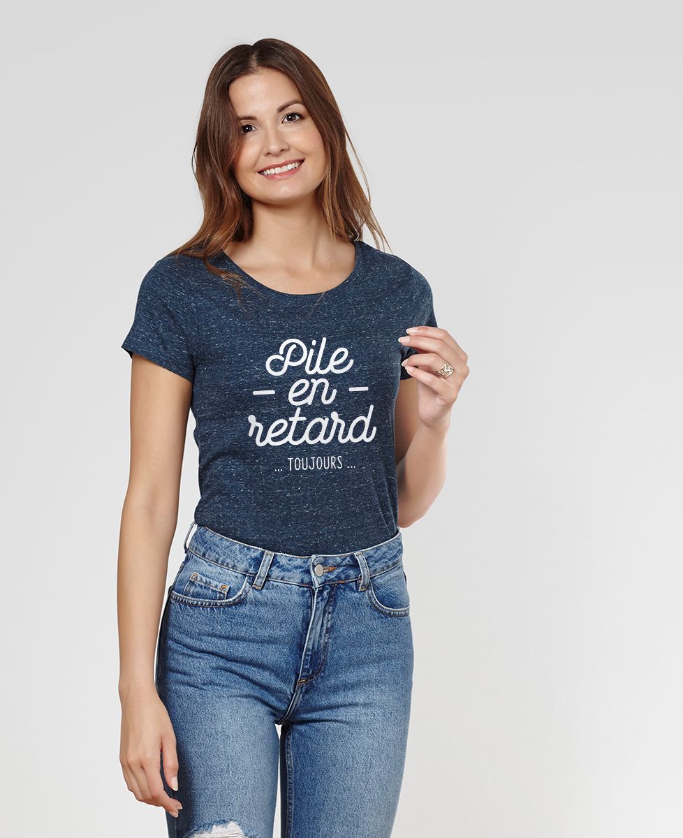 T-Shirt femme Pile en retard
