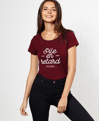 T-Shirt femme Pile en retard