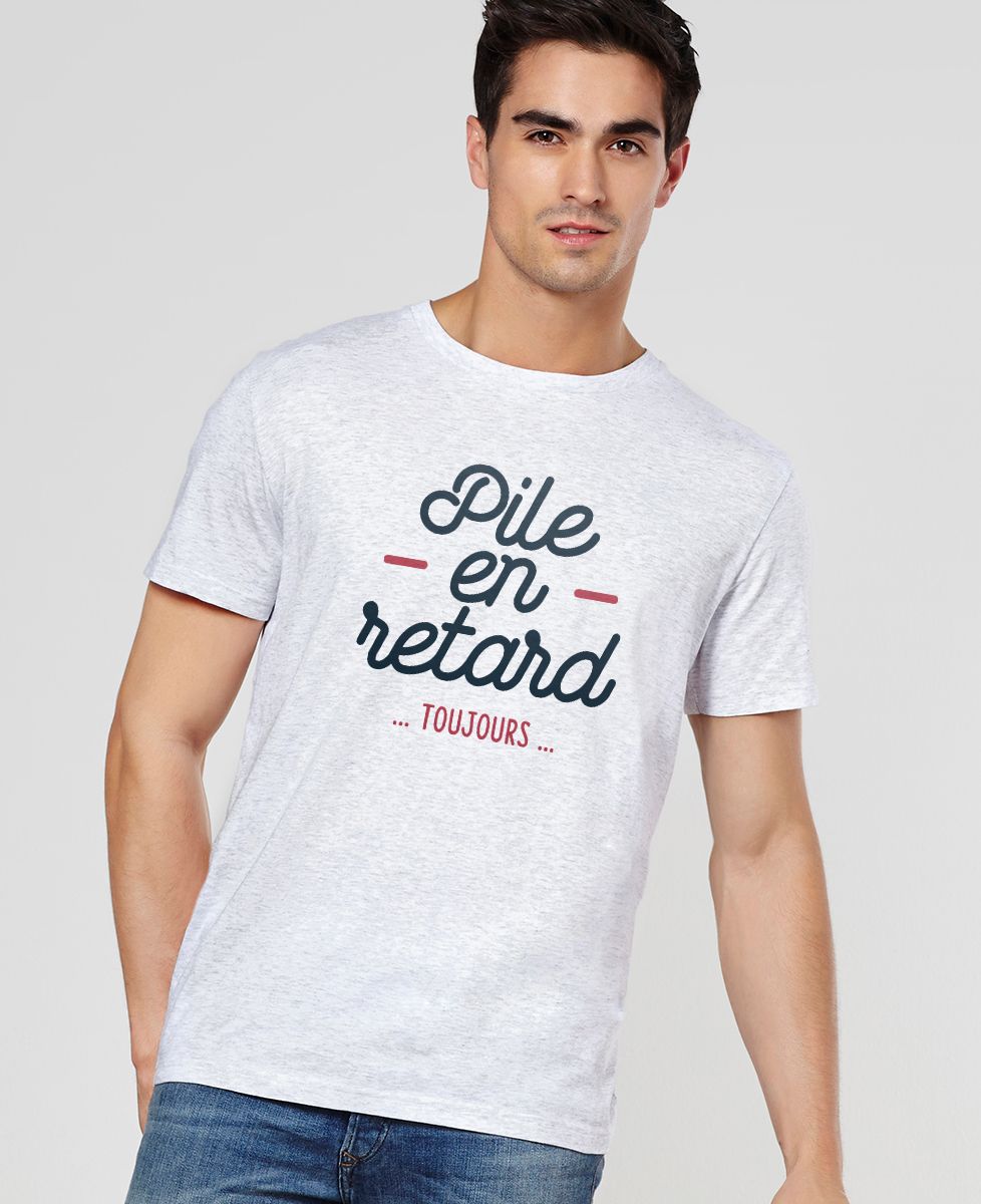 T-Shirt homme Pile en retard
