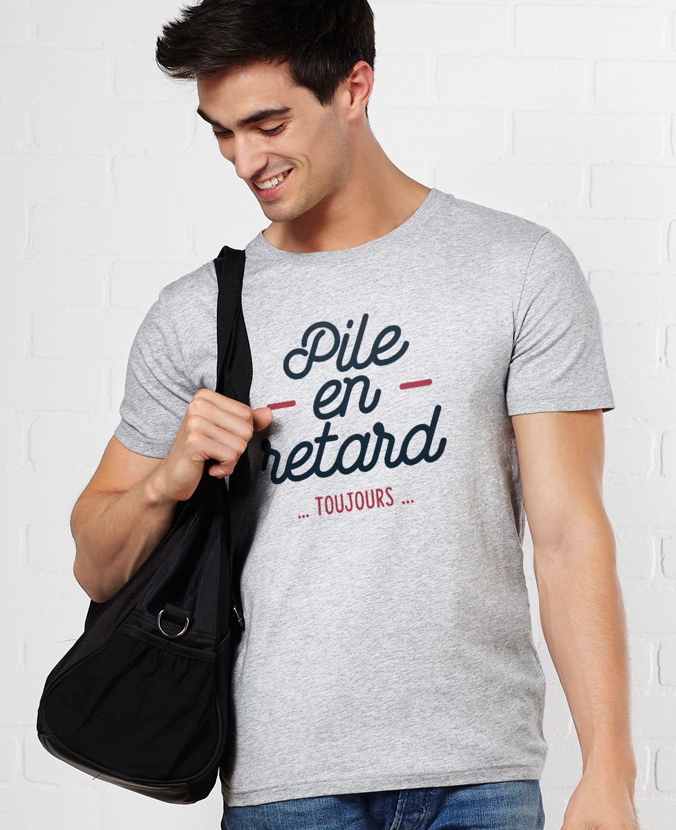 T-Shirt homme Pile en retard