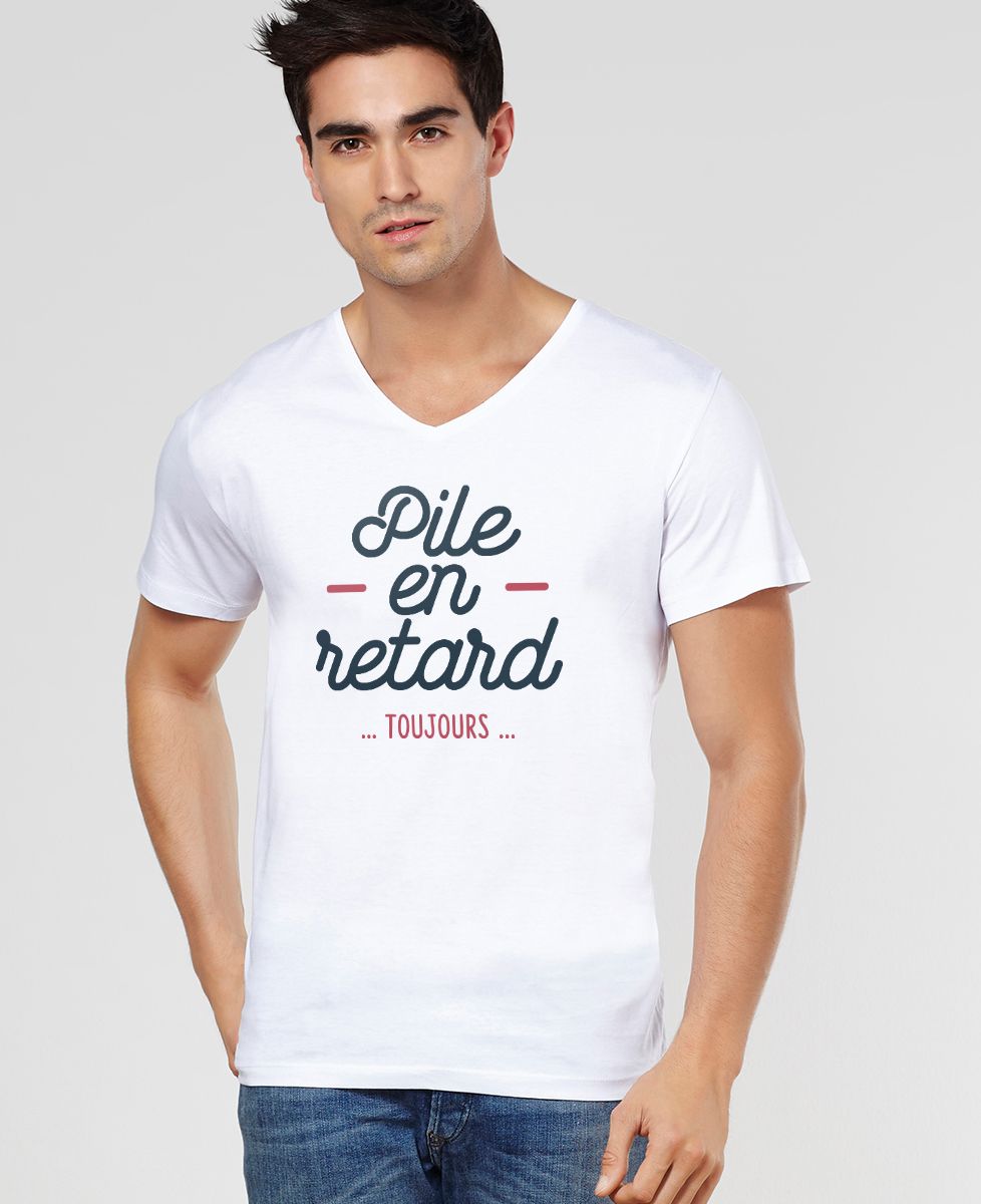 T-Shirt homme Pile en retard