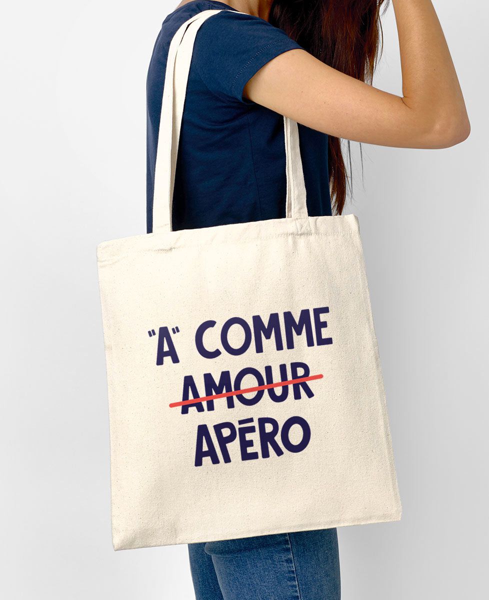 Tote bag A comme apéro - Apéro