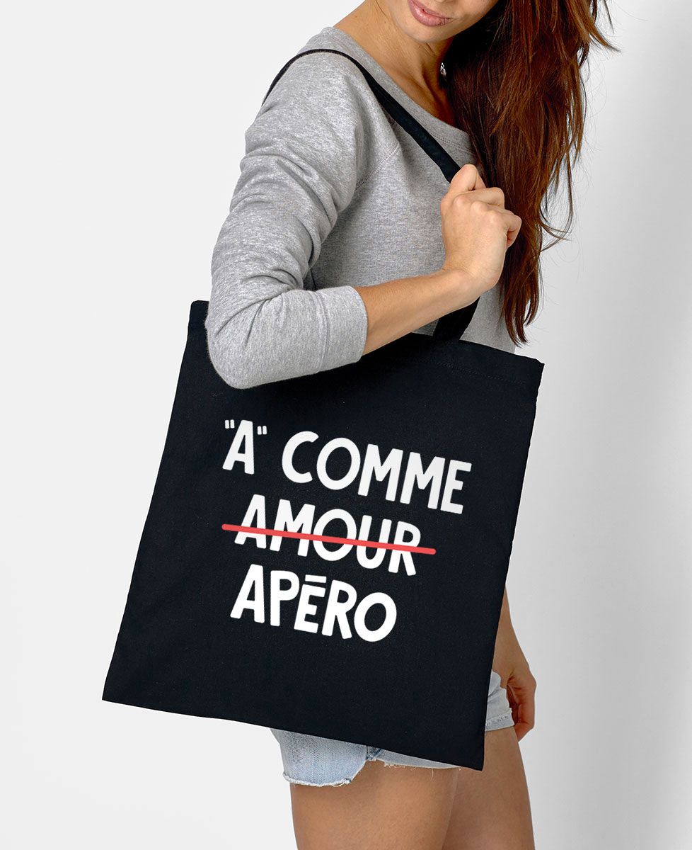 Tote bag A comme apéro