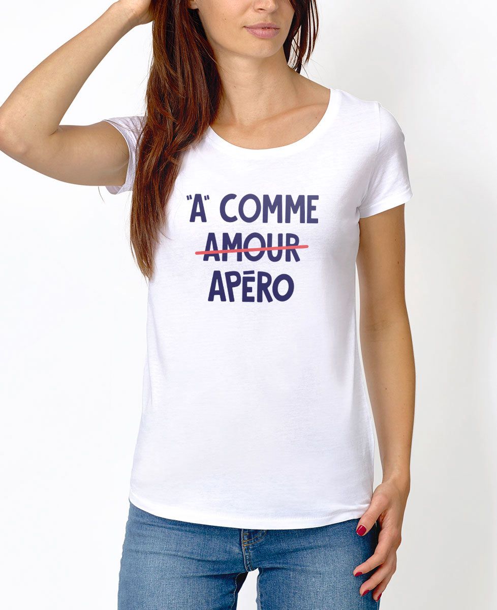 T-shirt femme A comme apéro - Apéro