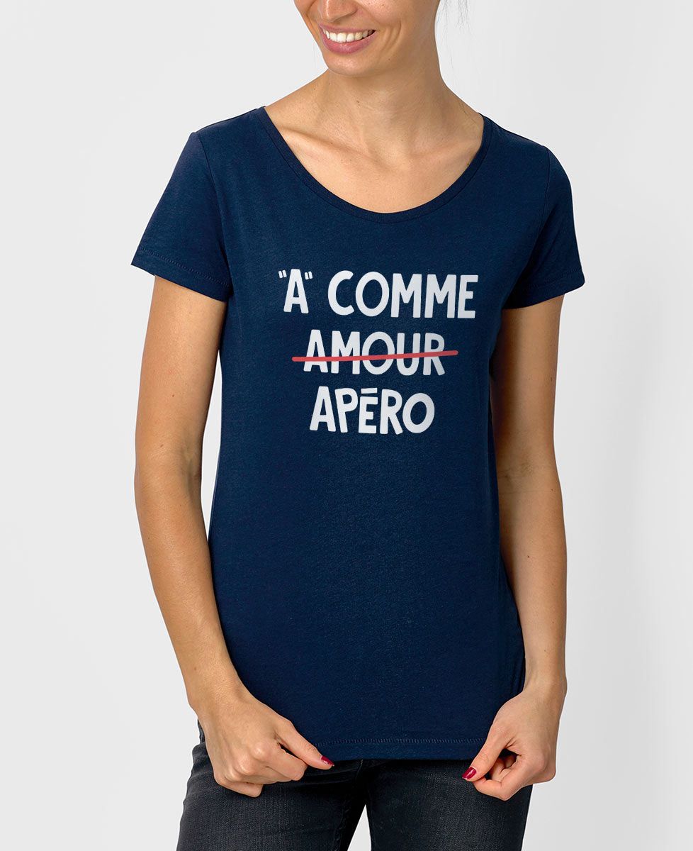 T-Shirt femme A comme apéro