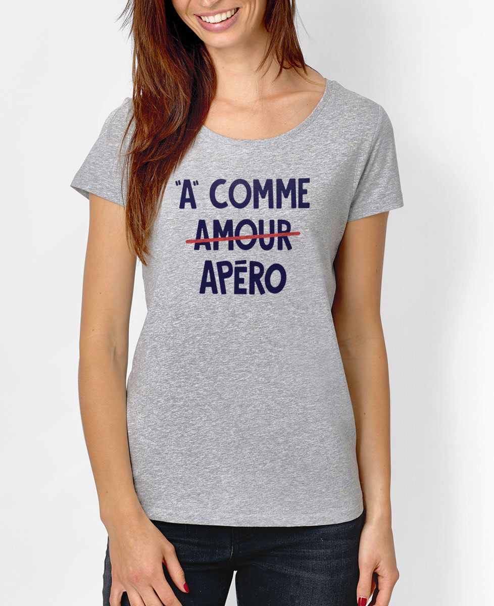 T-Shirt femme A comme apéro