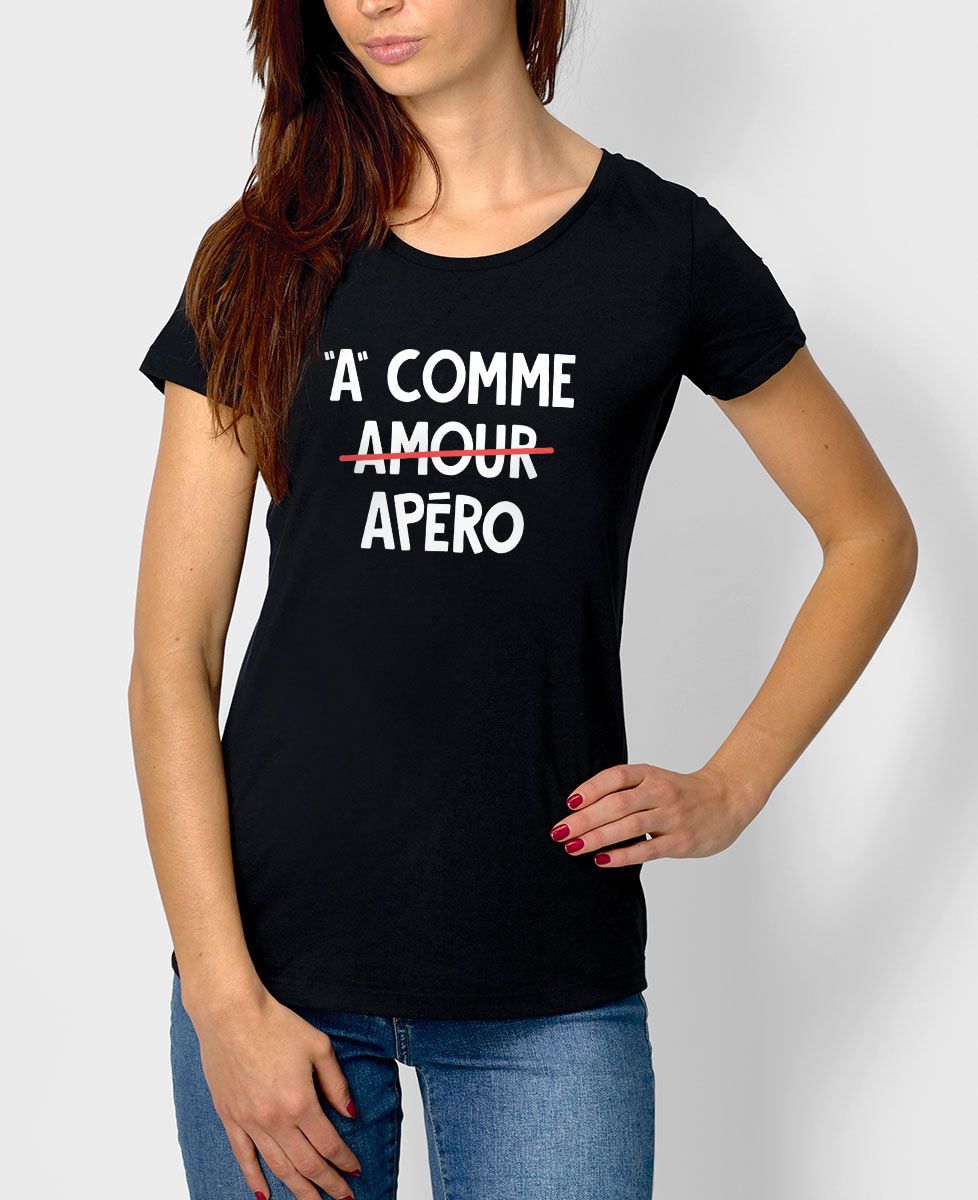 T-Shirt femme A comme apéro