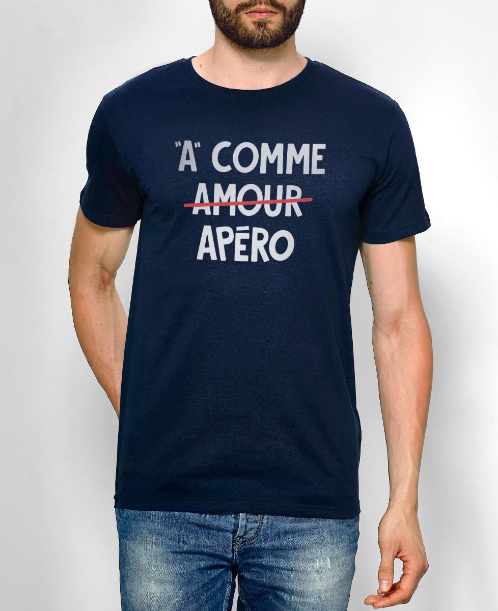T-shirt homme A comme apéro - Apéro