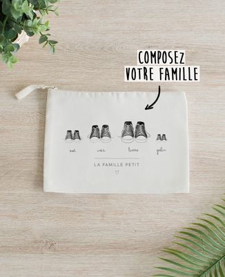 Pochette Famille chaussures personnalisé