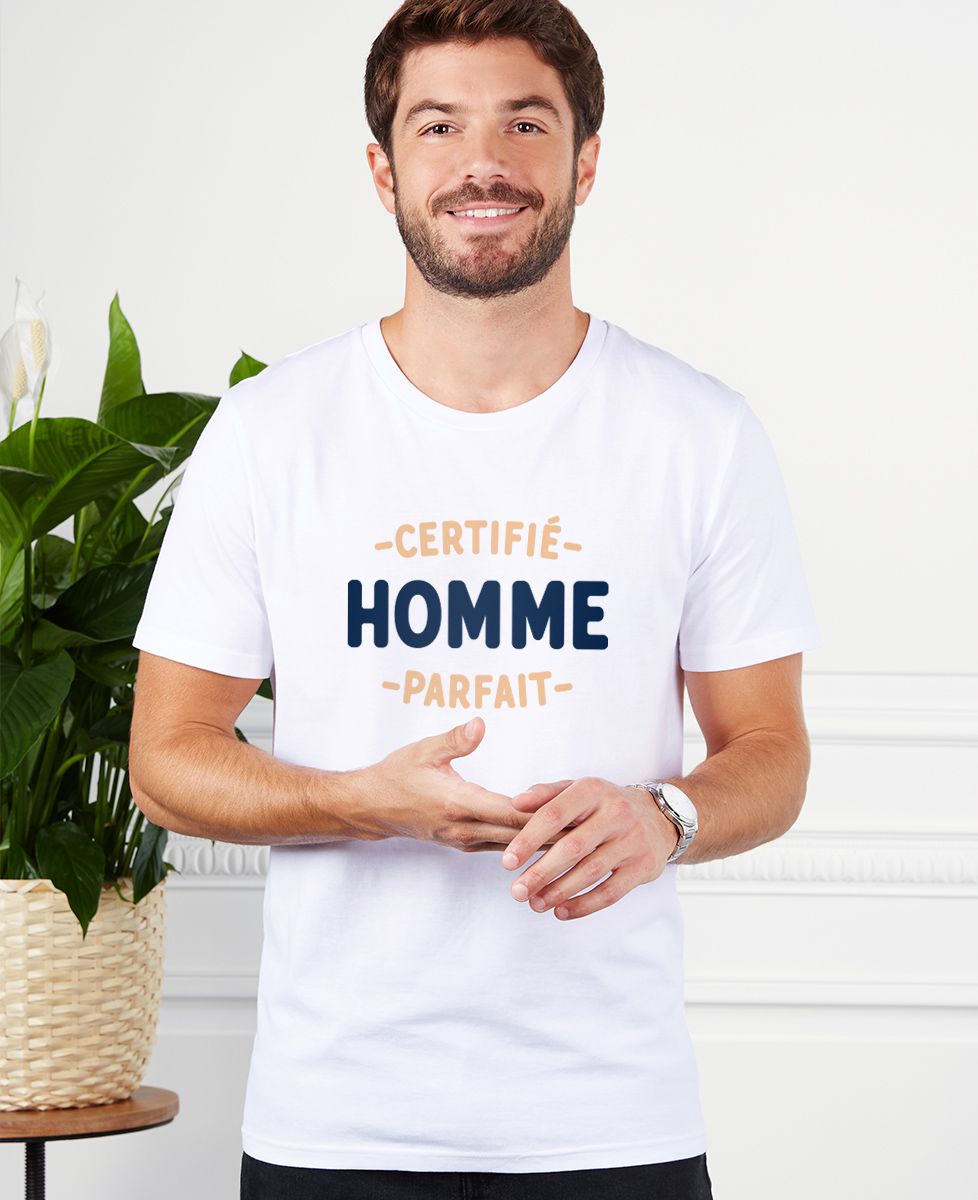 T-shirt homme Certifié homme parfait