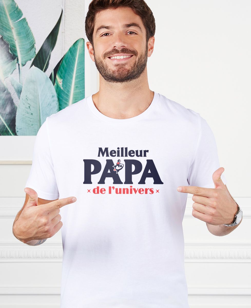 T-shirt homme Meilleur papa de l'univers - Cadeaux Papa